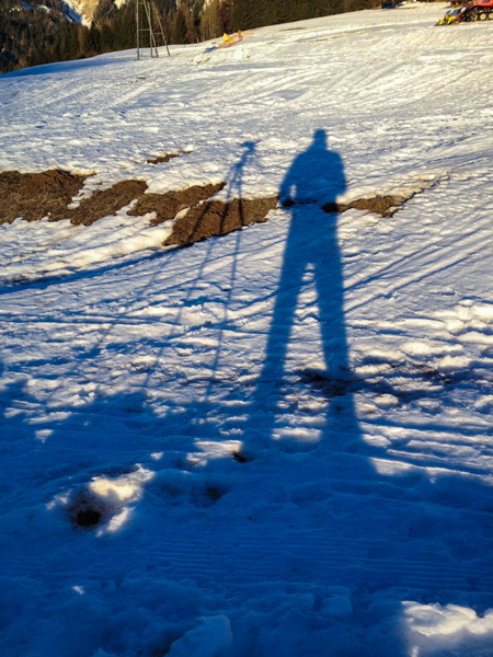 Self portrait del videomaker sulla neve di Sauris © Emiliano Bechi Gabrielli